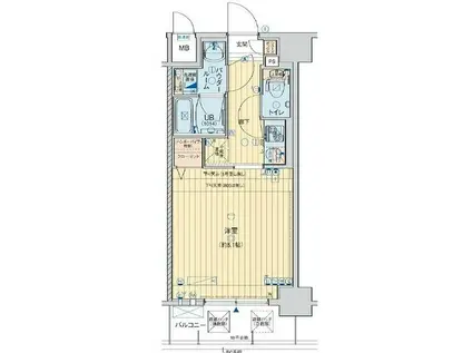 エグゼ大阪ドームII(1K/2階)の間取り写真