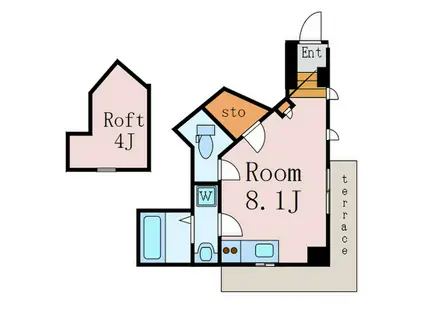 CREATORS ANDOYA(ワンルーム/1階)の間取り写真