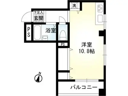 第6ホクシンビル(ワンルーム/5階)の間取り写真