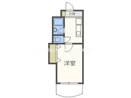 ノルデンハイムリバーサイド天神橋(1K/7階)の間取り写真