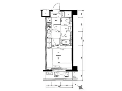 AZEST志村坂上(1K/1階)の間取り写真