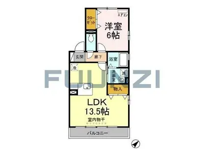 リトルステージI(1LDK/2階)の間取り写真