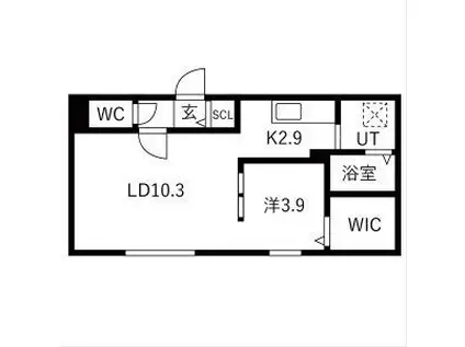 TS COURT ウエスト13(1LDK/2階)の間取り写真