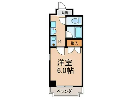 マリンコート大町(1K/1階)の間取り写真