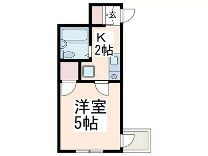 メゾン藤が丘(1K/3階)の間取り写真