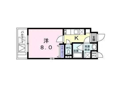 OZ HAUS(1K/3階)の間取り写真