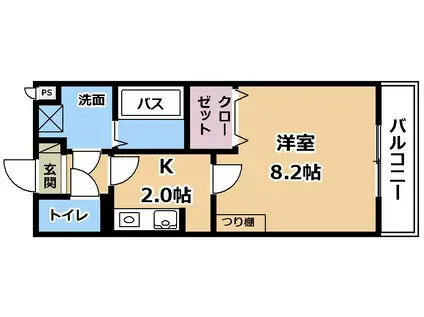GROOVE南草津II(1K/4階)の間取り写真