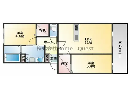 メゾン・ド・サカエII(2LDK/3階)の間取り写真