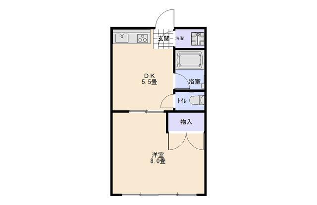 サンハウス相南(1DK/1階)の間取り写真