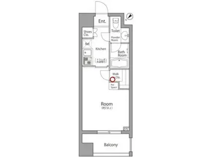 レジディア池袋ウエスト(1K/9階)の間取り写真