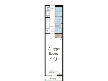 リブリ・カサブランカ(1K/3階)の間取り写真