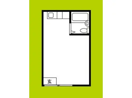 ハイツひまわり(ワンルーム/1階)の間取り写真