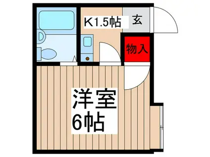 パールコーポ藤(1K/2階)の間取り写真