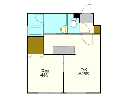 MONA大谷地(1DK/3階)の間取り写真