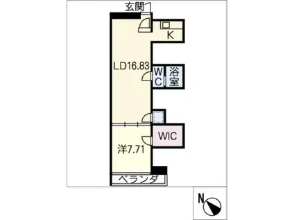 HARVEYRESIDENCE(1LDK/2階)の間取り写真
