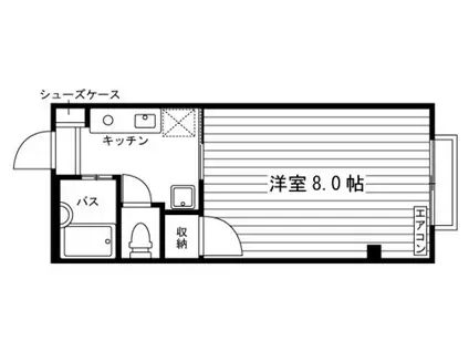 ALLUREIII(1K/2階)の間取り写真