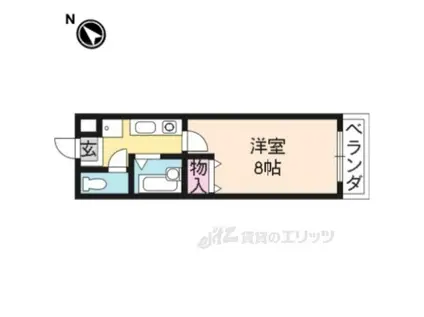 センチュリー玉川(1K/1階)の間取り写真