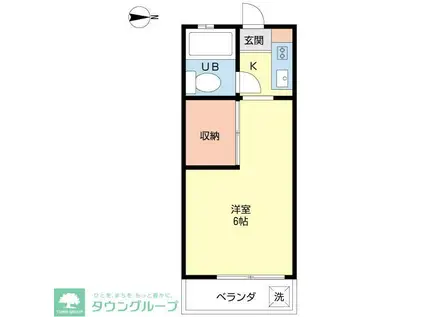 さくらハイツ(1K/1階)の間取り写真