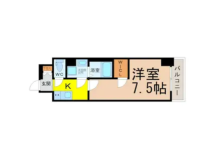 エスリード上前津ツヴァイテ(1K/8階)の間取り写真