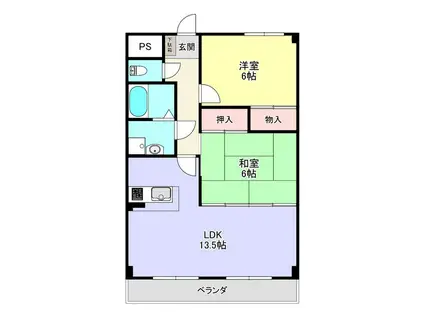 エスペランサ99(2LDK/3階)の間取り写真