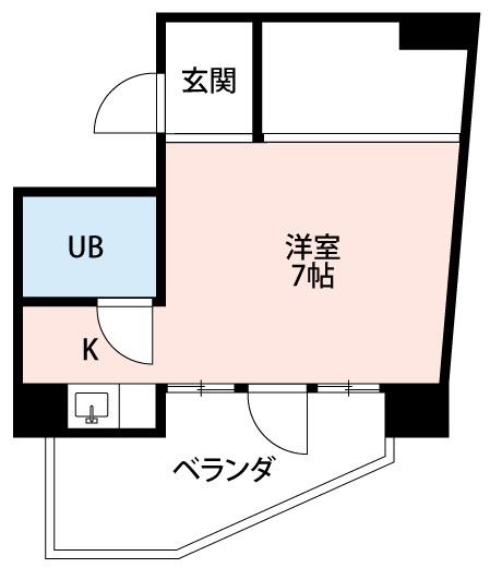 FLATSわかまつ(1K/3階)の間取り写真