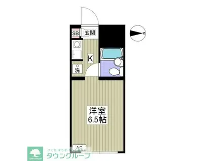 クロノス東青梅(ワンルーム/2階)の間取り写真