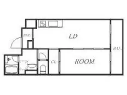 カサ・ベアータ(1LDK/1階)の間取り写真