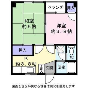京第一マンション(2K/2階)の間取り写真