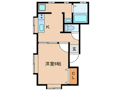 アフィーノ(1K/1階)の間取り写真