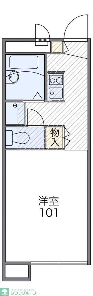 レオパレスピュアグリーンII(1K/2階)の間取り写真
