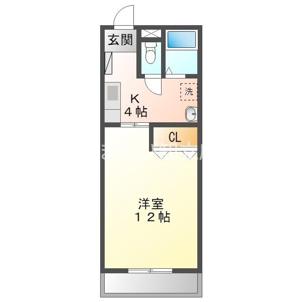 シャドーラム(1K/3階)の間取り写真