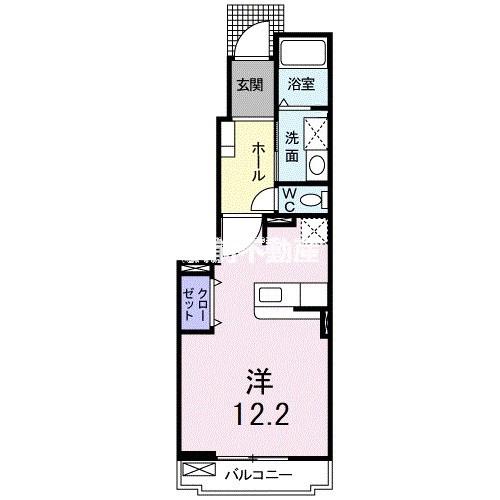 桜壱番館(ワンルーム/1階)の間取り写真