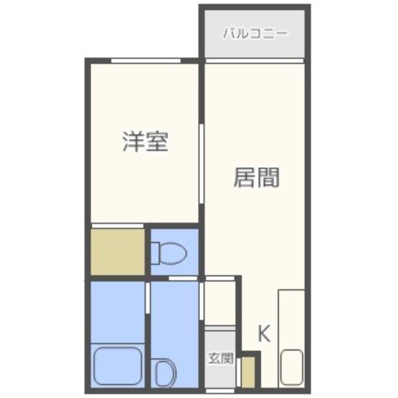 EY真駒内(1LDK/2階)の間取り写真