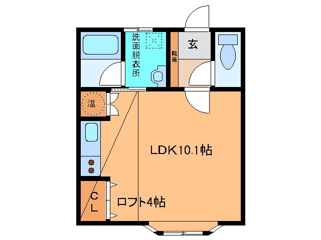 ピュア6条(1LDK/1階)の間取り写真
