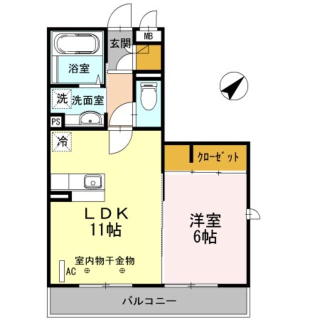 JR横浜線 矢部駅 徒歩9分 3階建 築13年(1LDK/3階)の間取り写真