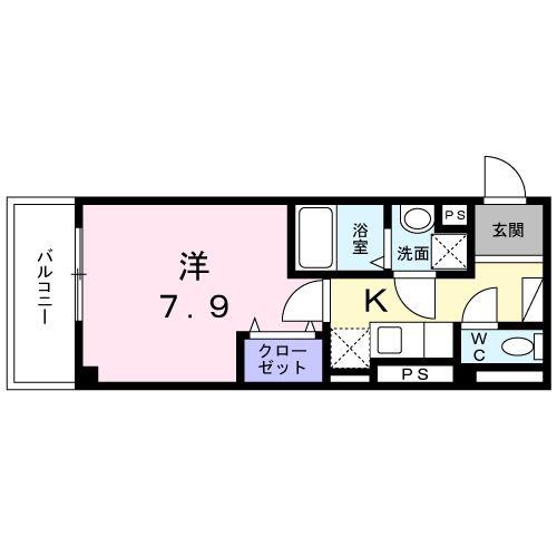 コオリナ川崎(1K/3階)の間取り写真