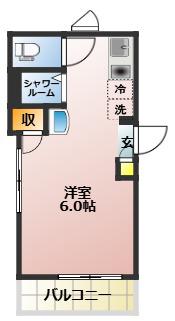 MELDIA上板橋(ワンルーム/1階)の間取り写真