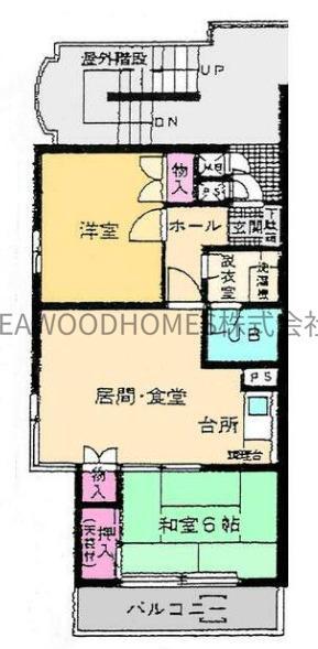 メゾン南糧(2DK/1階)の間取り写真