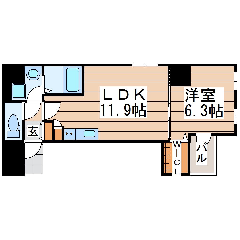 第三上村ビル(1LDK/5階)の間取り写真