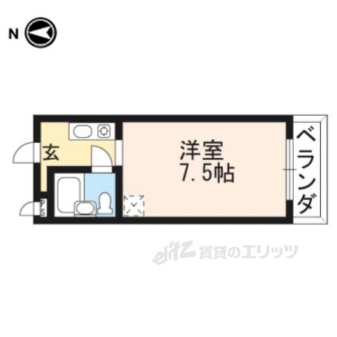 グラフィーネ向島(1K/2階)の間取り写真