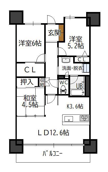 サーパス神宮参道レジデンス(3LDK/11階)の間取り写真