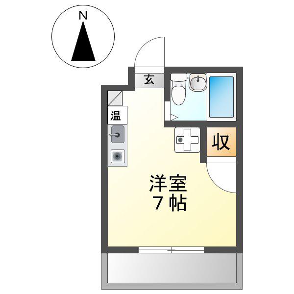メゾンリラ(ワンルーム/1階)の間取り写真