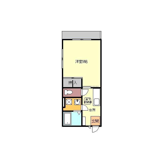 HATUKI2(1LK/2階)の間取り写真