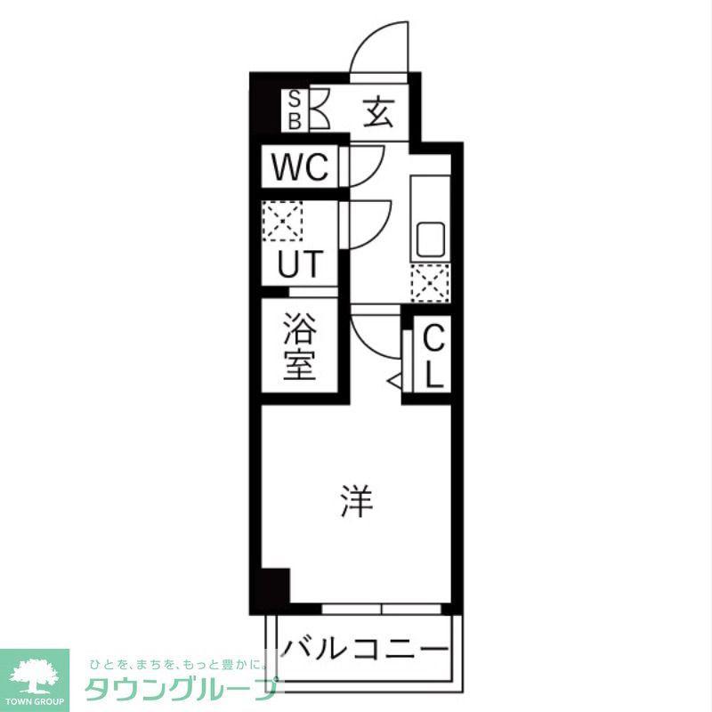 KDXレジデンス成増(1K/2階)の間取り写真