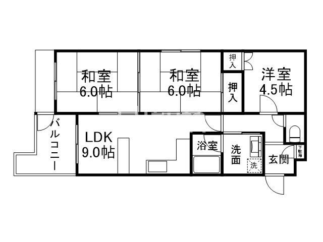 ウアクエレ(3LDK/2階)の間取り写真