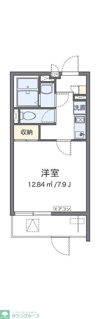 クレイノアンジュ鶴間(1K/1階)の間取り写真