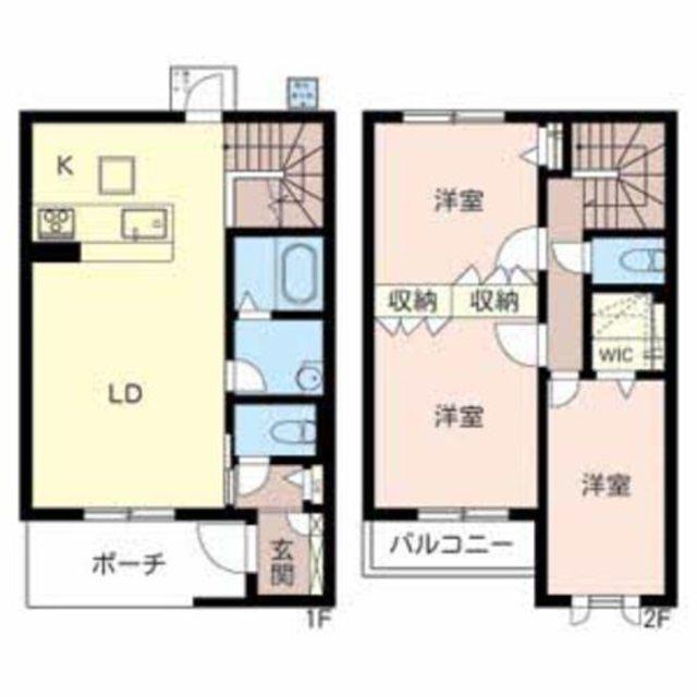 アマービレ泉ヶ丘(3LDK/2階)の間取り写真