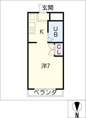 エミネンス名東(ワンルーム/4階)の間取り写真
