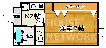 ハウスピエーメ(1K/4階)の間取り写真