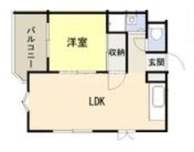 シャトル2(1LDK/2階)の間取り写真